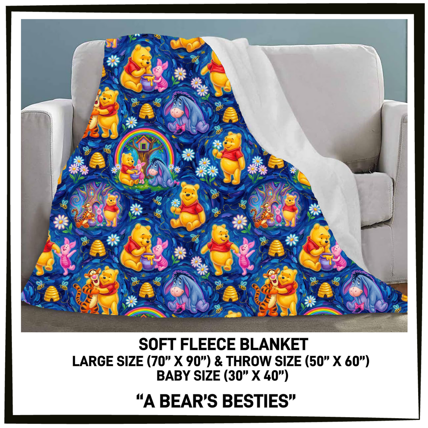 FC7B - A Bear's Besties Fleece Blanket - Preorder Closing 8/26 ETA: Late Oct