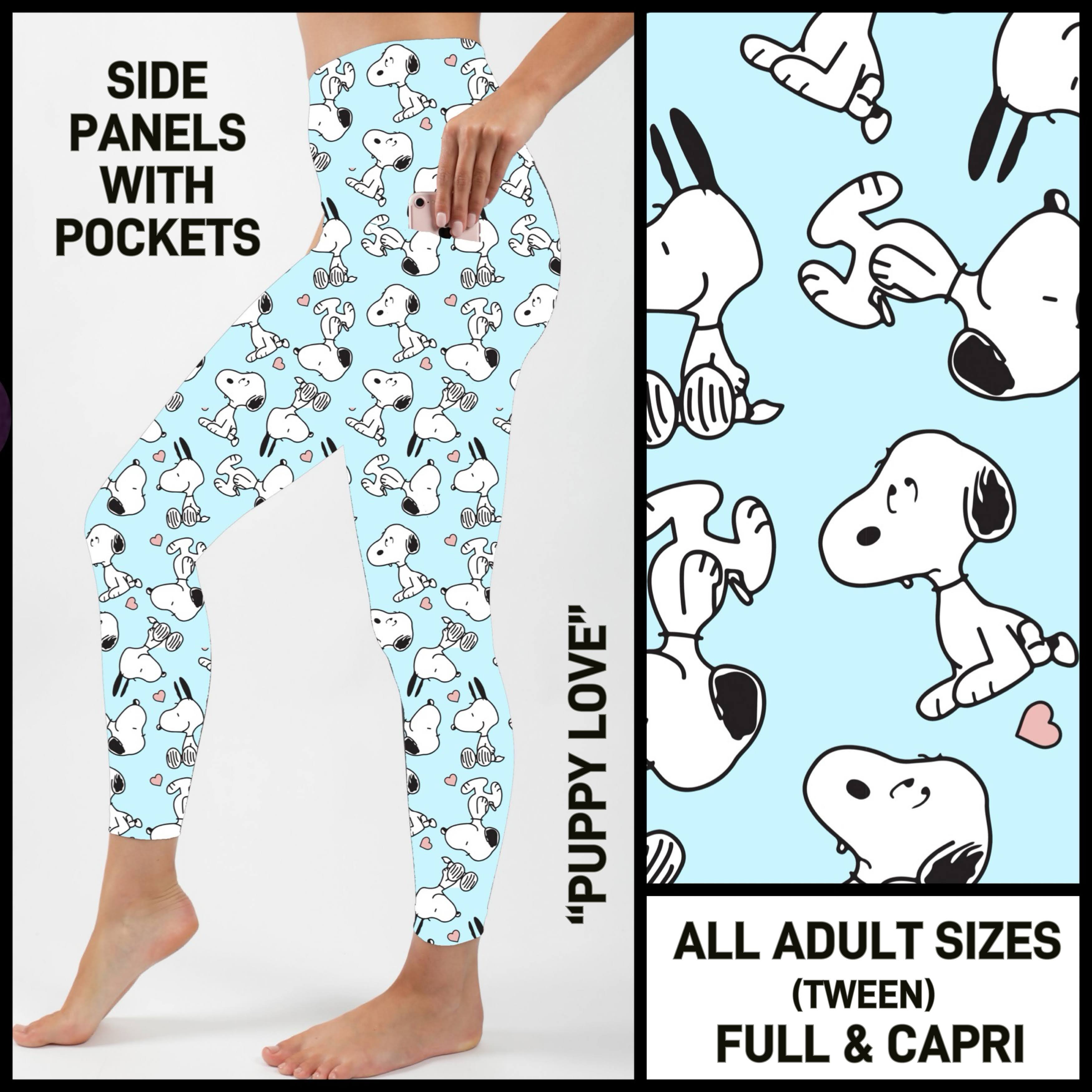 S3PN - Puppy Love Capris/Leggings with Side Panel Pockets - Preorder ETA: Late Jan