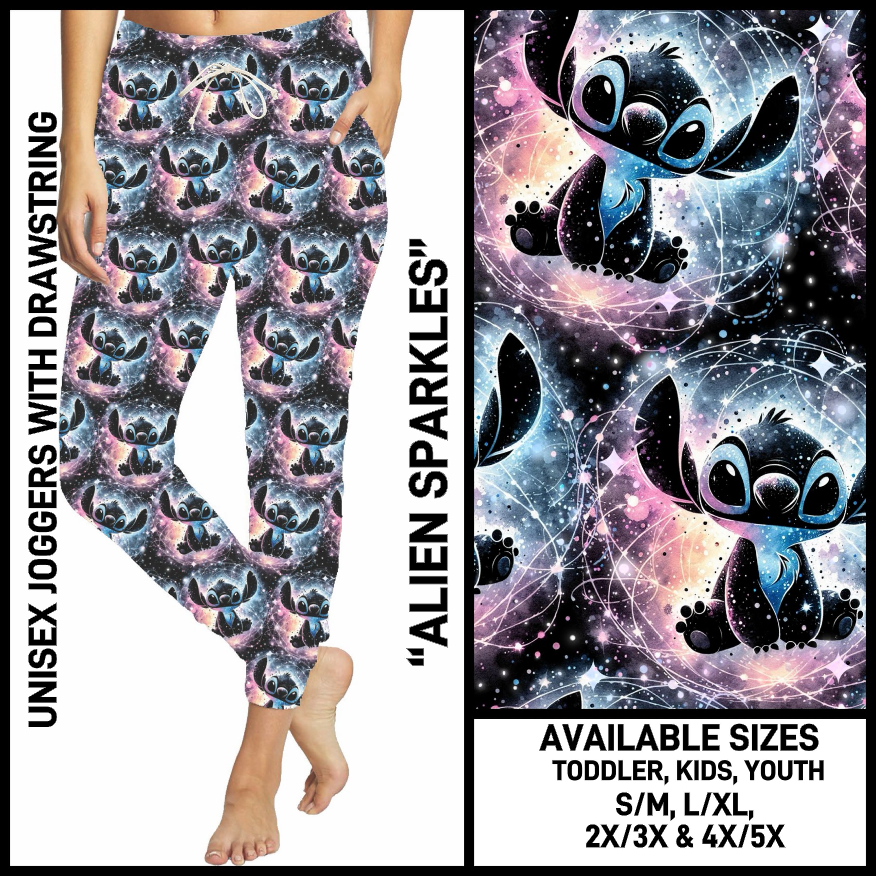 S3PN - Alien Sparkles Unisex Full Joggers - Preorder ETA: Late Jan