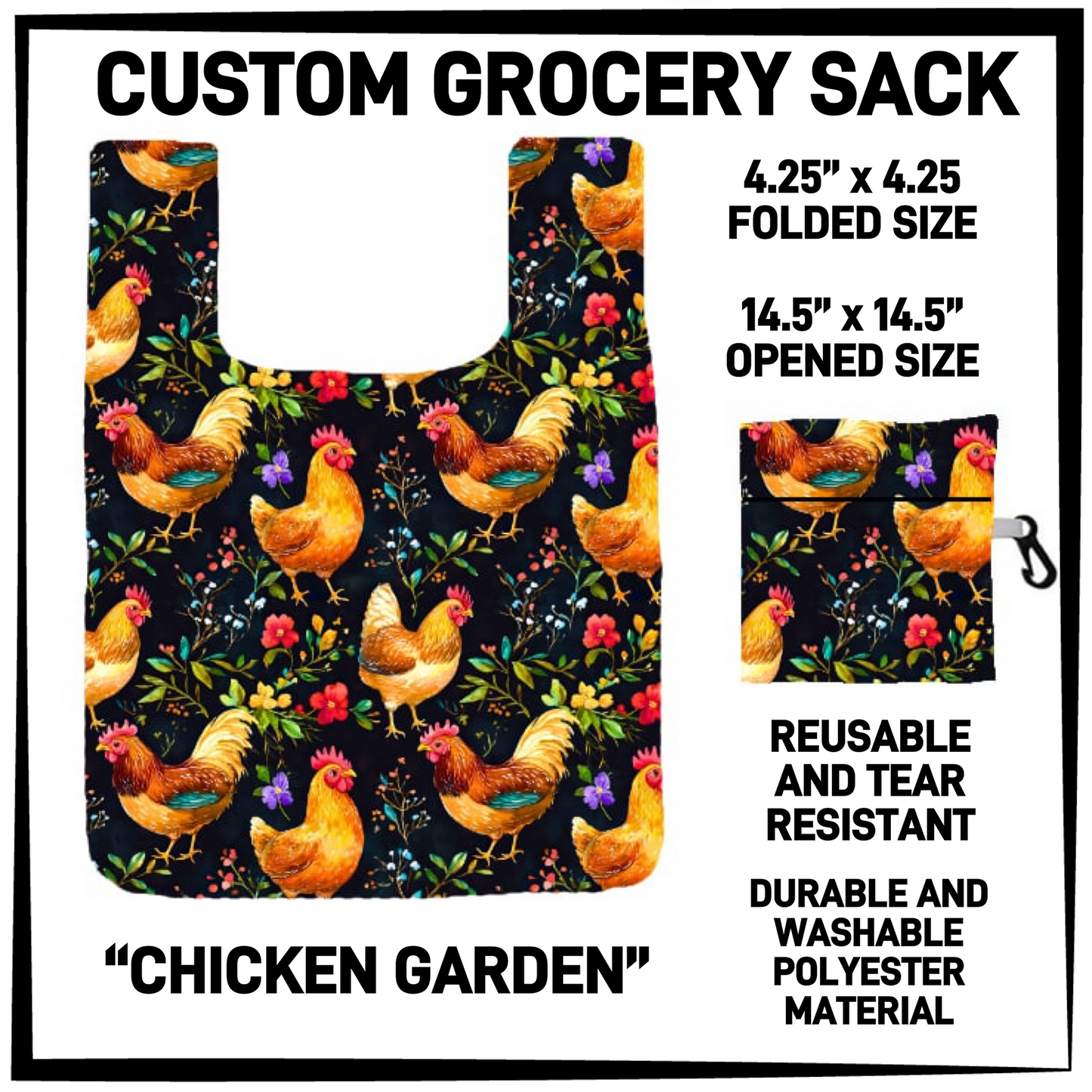 GRC4 - Chicken Garden Grocery Sack - Preorder Closing 9/10 ETA: Early Dec