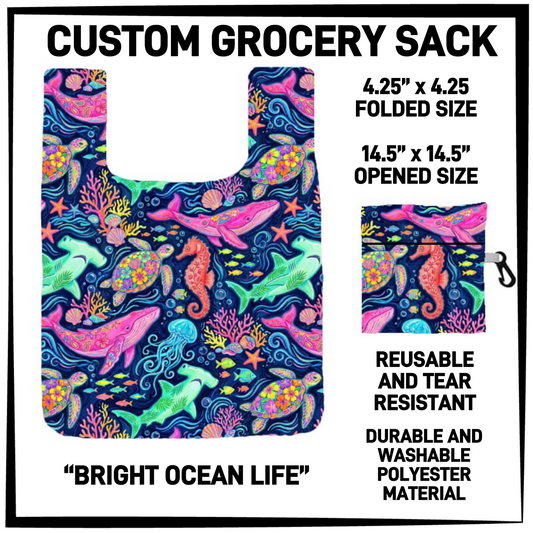 GRC4 - Bright Ocean Life Grocery Sack - Preorder Closing 9/10 ETA: Early Dec