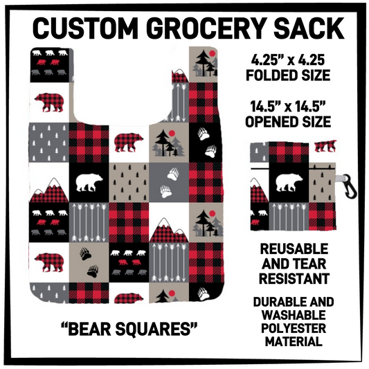 GRC4 - Bear Squares Grocery Sack - Preorder Closing 9/10 ETA: Early Dec