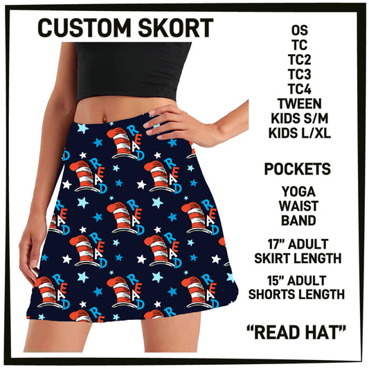 DO1C - Read Hat Skort with Pockets - Preorder Closing 12/16 ETA: Mid-Feb