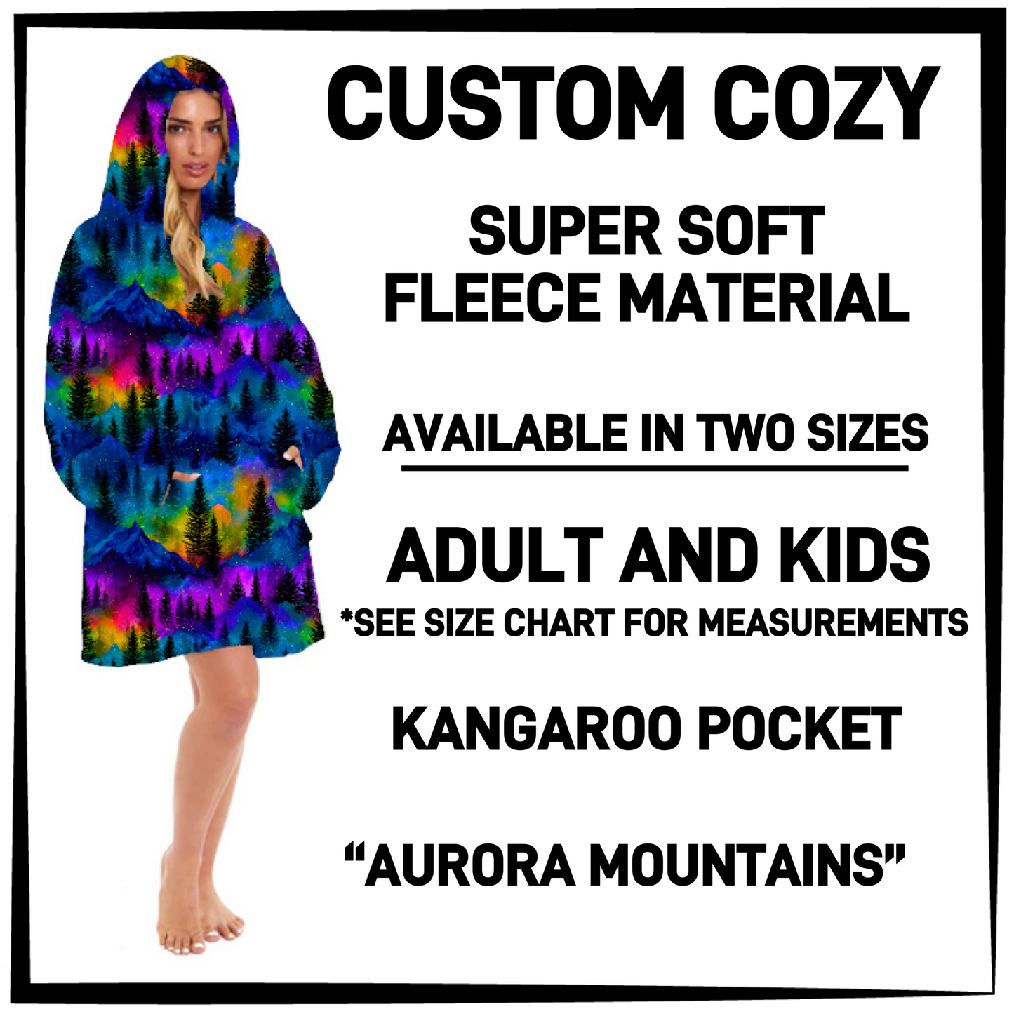 CZ2Y - Aurora Mountains Hooded Cozy - Preorder Closing 9/15 ETA: Mid-Dec