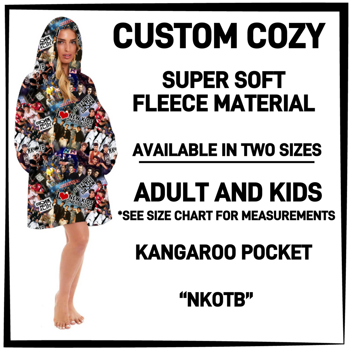 CZ2Y - Nkotb Hooded Cozy - Preorder Closing 9/15 ETA: Mid-Dec