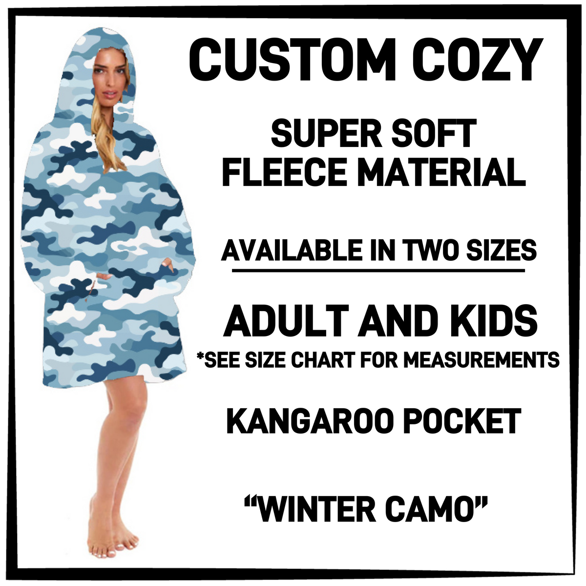 CZ2Y - Winter Camo Hooded Cozy - Preorder Closing 9/15 ETA: Mid-Dec