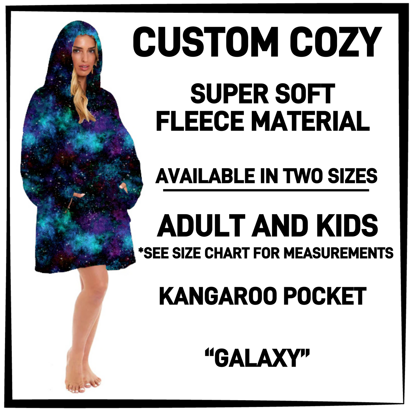 CZ2Y - Galaxy Hooded Cozy - Preorder Closing 9/15 ETA: Mid-Dec