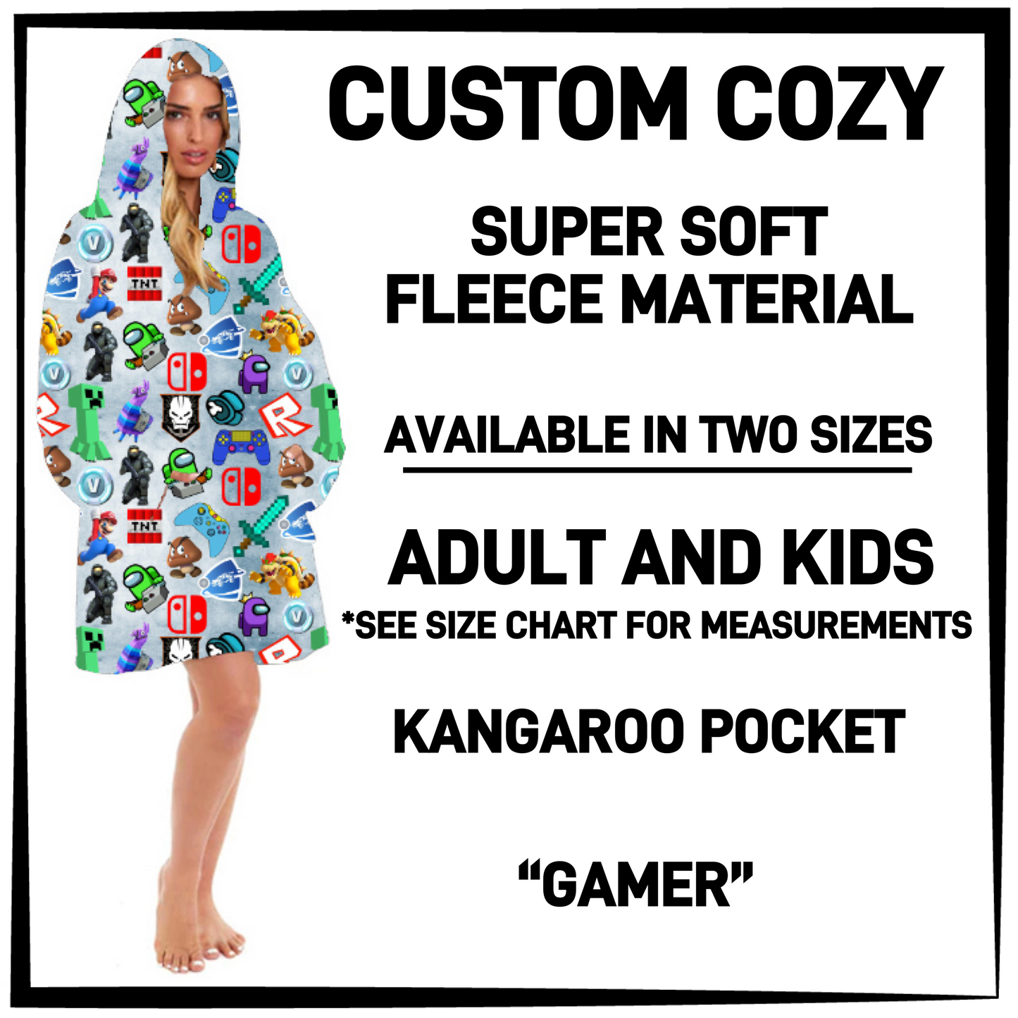 CZ2Y - Gamer Hooded Cozy - Preorder Closing 9/15 ETA: Mid-Dec