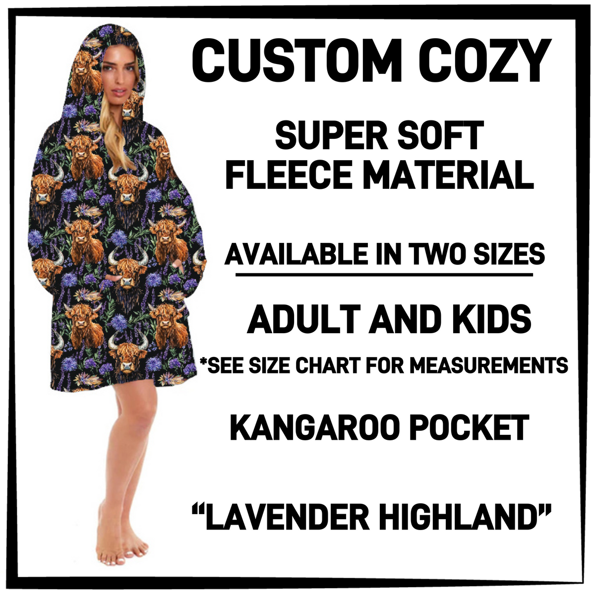 CZ2Y - Lavender Highland Hooded Cozy - Preorder Closing 9/15 ETA: Mid-Dec