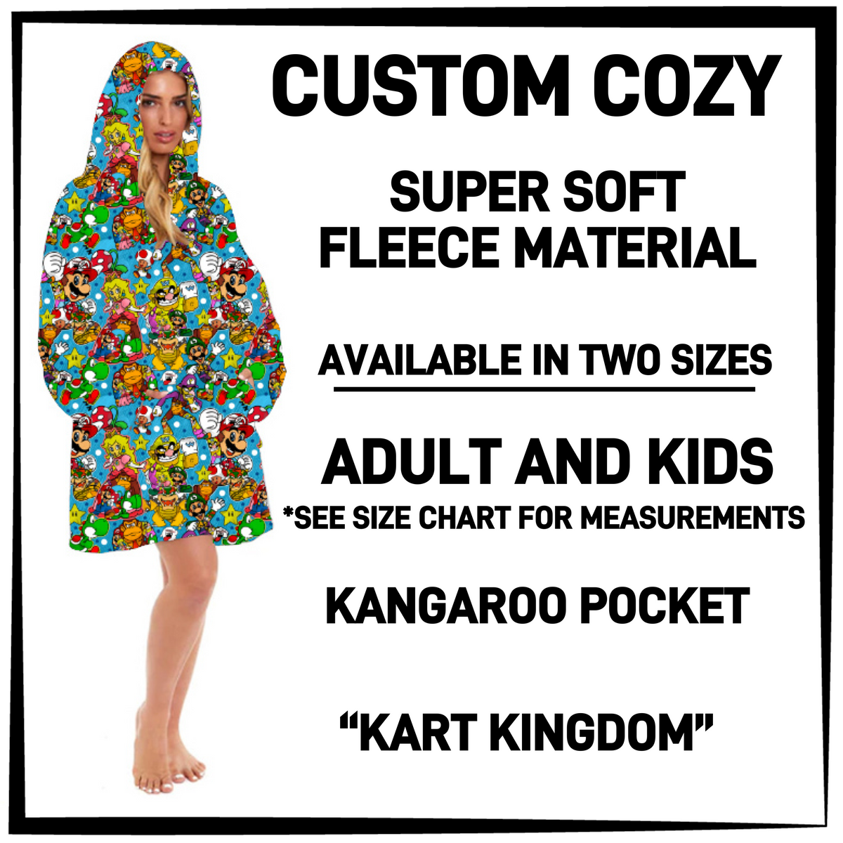 CZ2Y - Kart Kingdom Hooded Cozy - Preorder Closing 9/15 ETA: Mid-Dec