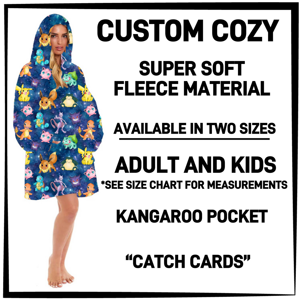 CZ2Y - Catch Cards Hooded Cozy - Preorder Closing 9/15 ETA: Mid-Dec