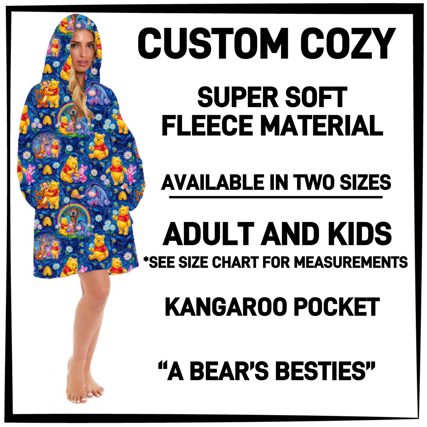 CZ2Y - A Bear's Besties Hooded Cozy - Preorder Closing 9/15 ETA: Mid-Dec