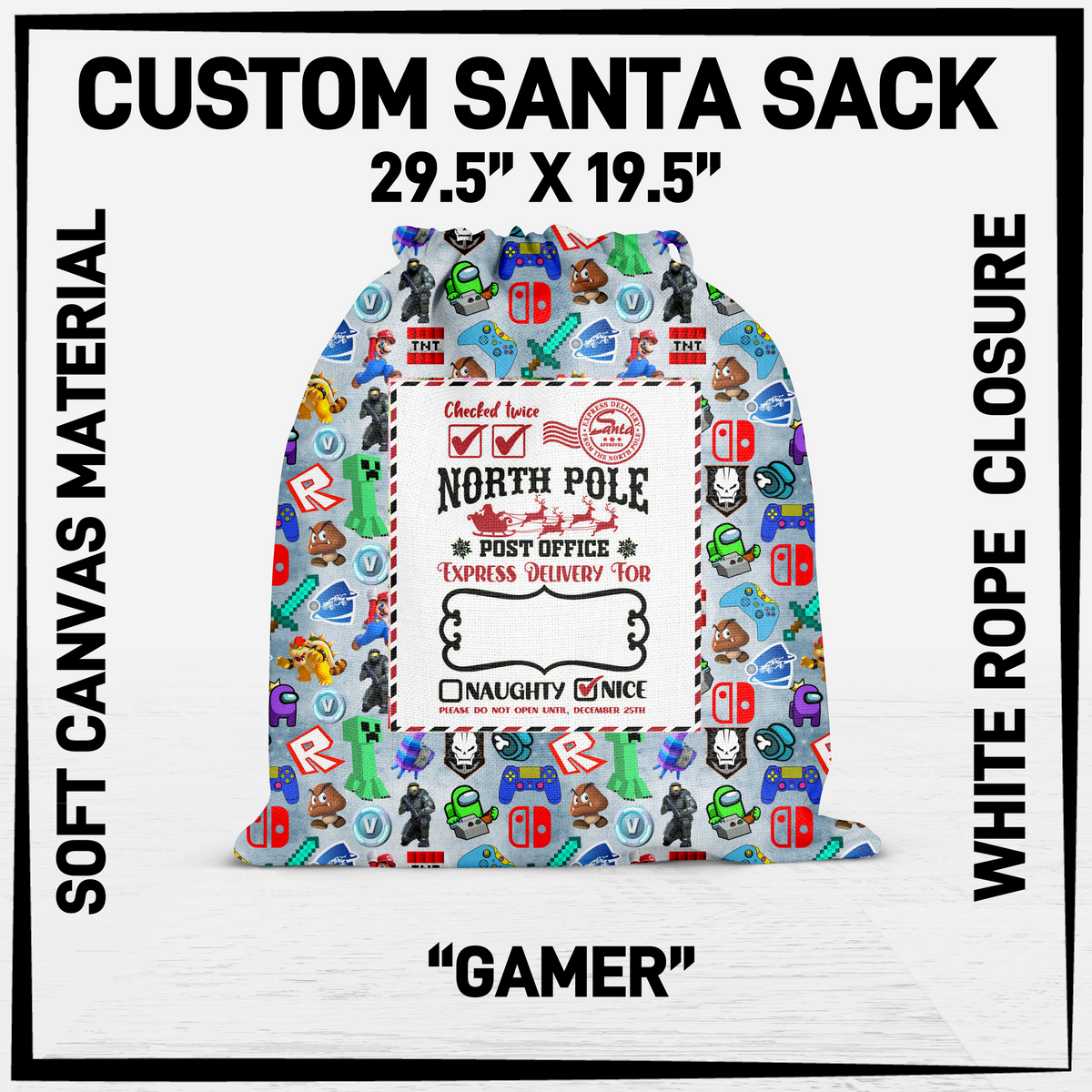 SNCS - Gamer Santa Sack - Preorder Closing 9/17 ETA: Mid-Dec