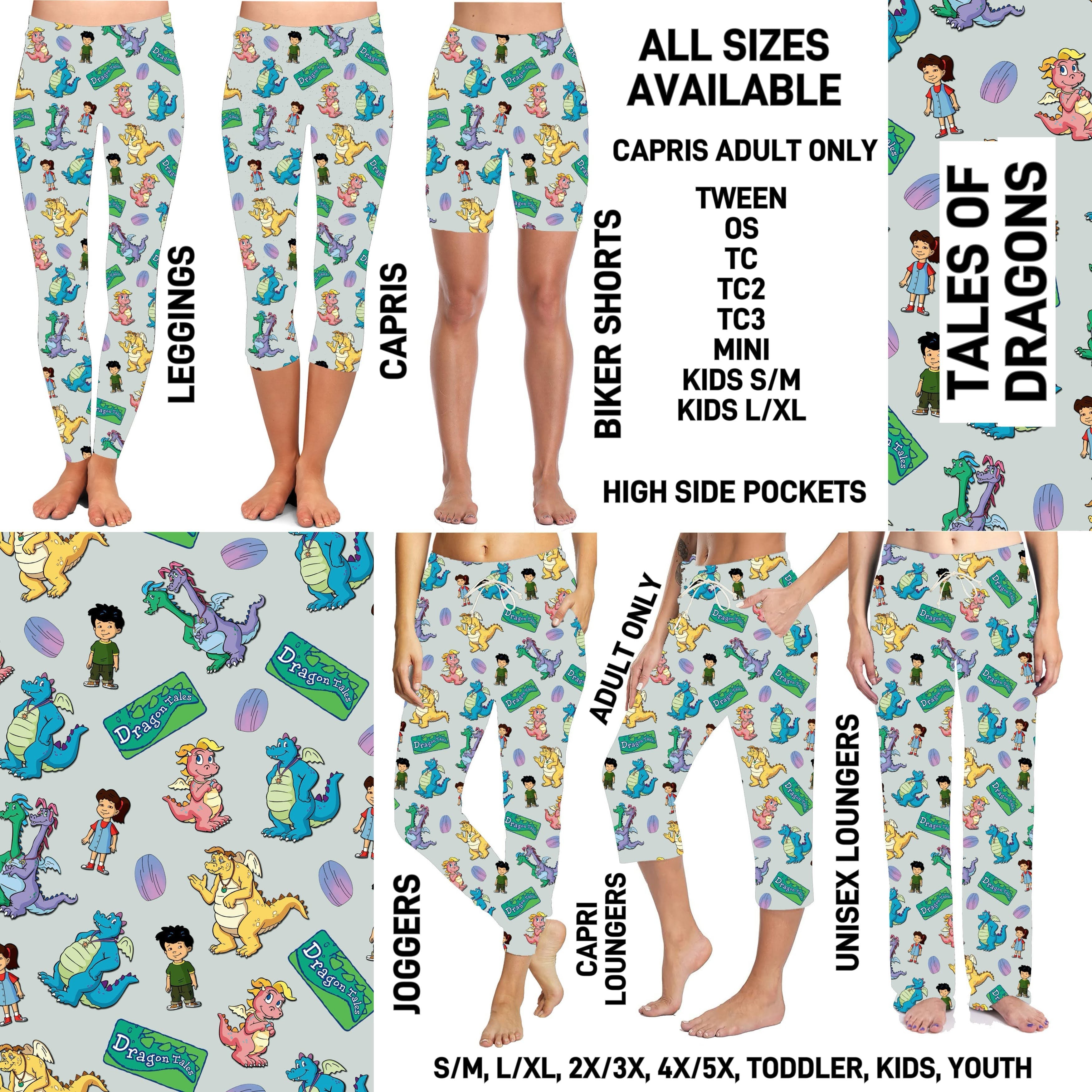 237BT - Tales of Dragons Unisex Full Joggers/Unisex Capri/Full Loungers - Preorder ETA: Mid-Feb