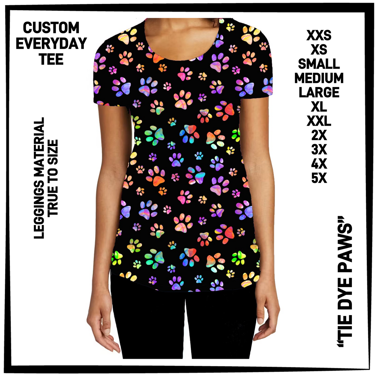 ED2T - Tie Dye Paws Everyday Tee - Preorder Closing 9/23 ETA: Mid-Dec