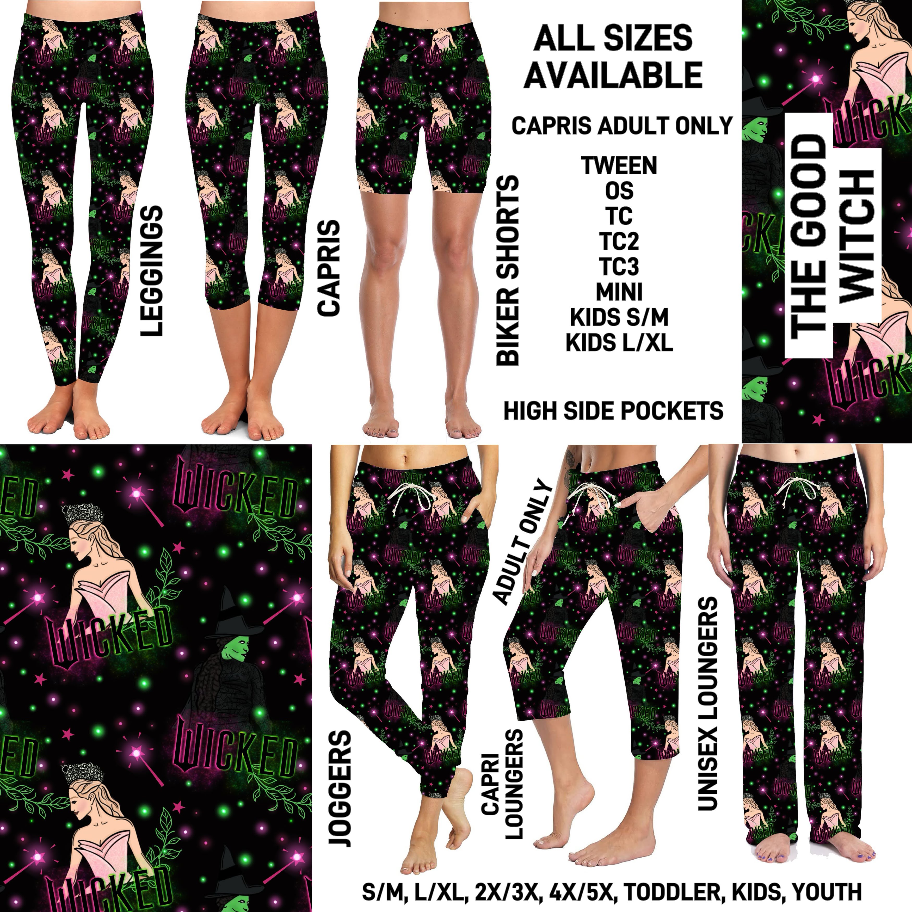 237BT - The Good Witch Unisex Full Joggers/Unisex Capri/Full Loungers - Preorder ETA: Mid-Feb