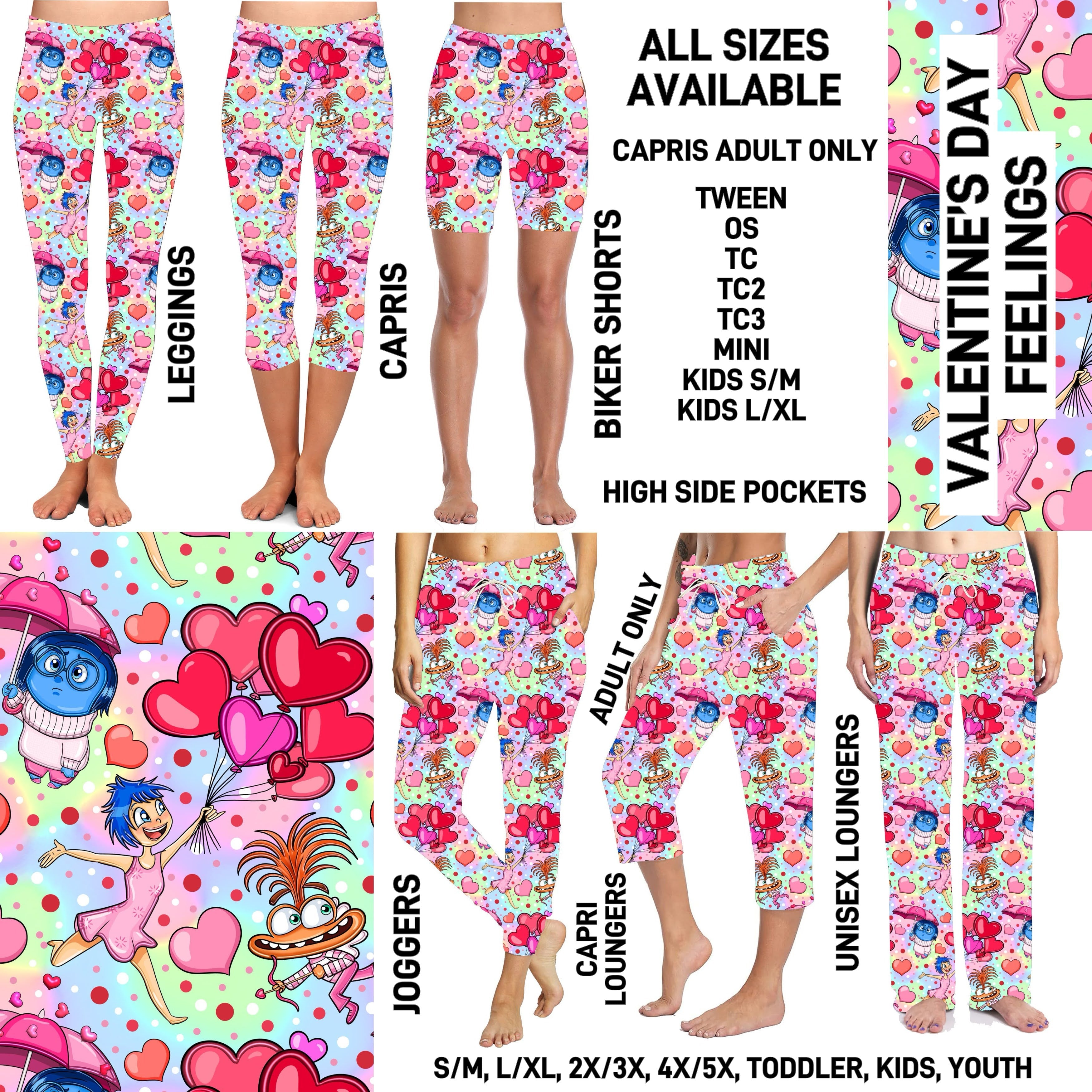 237BT - Valentine's Day Feelings Unisex Full Joggers/Unisex Capri/Full Loungers - Preorder ETA: Mid-Feb