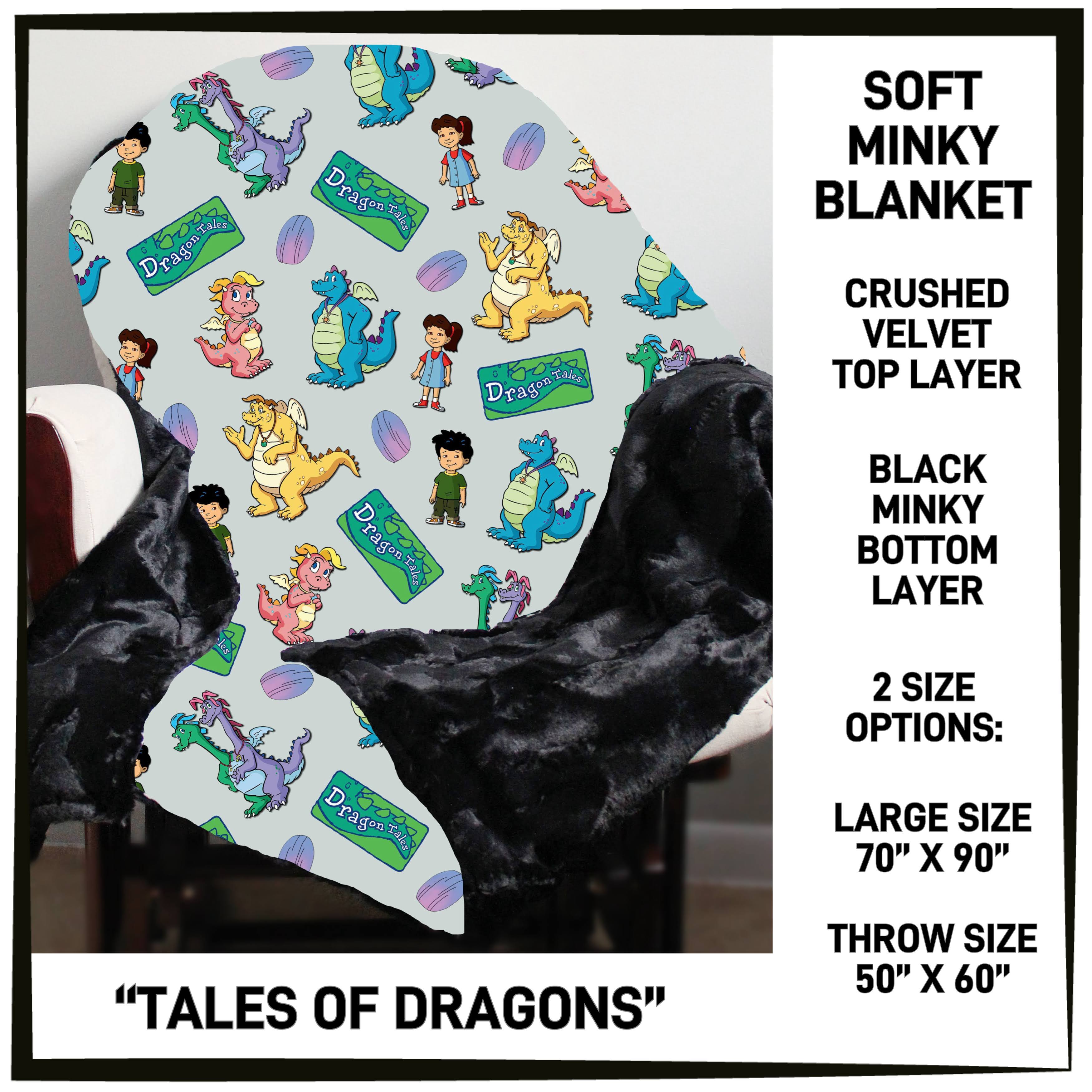 237BT - Tales of Dragons Minky Blanket - Preorder ETA: Mid-Feb