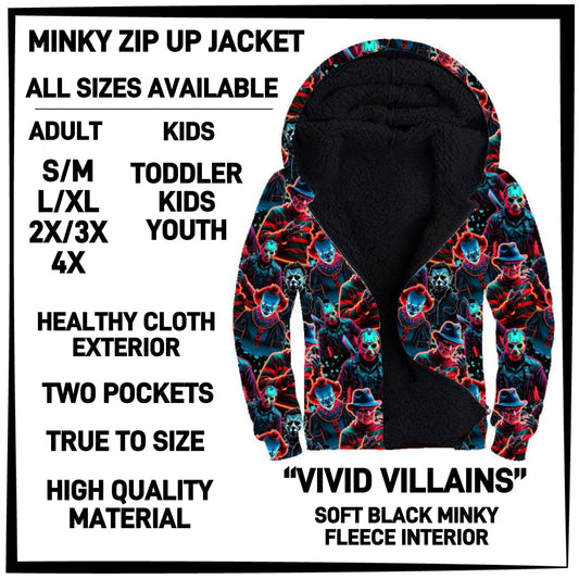 MK3J - Vivid Villains Minky Zip Up Jacket - Preorder Closing 12/23 ETA: Late Feb
