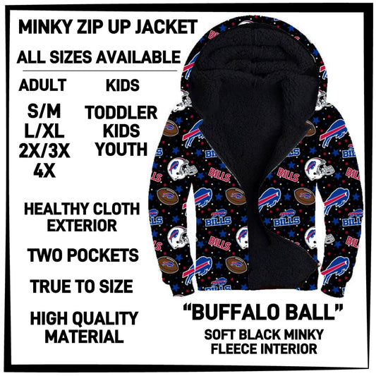 MK3J - Buffalo Ball Minky Zip Up Jacket - Preorder Closing 12/23 ETA: Late Feb