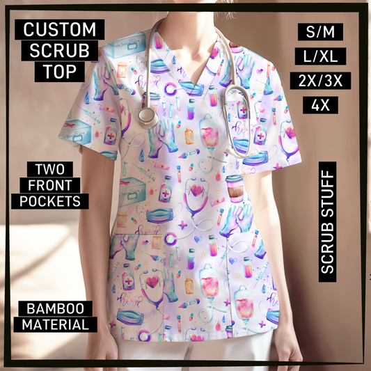 SC0B - Scrub Stuff V-Neck Scrub Top - Preorder Closing 5/26 ETA: Late July