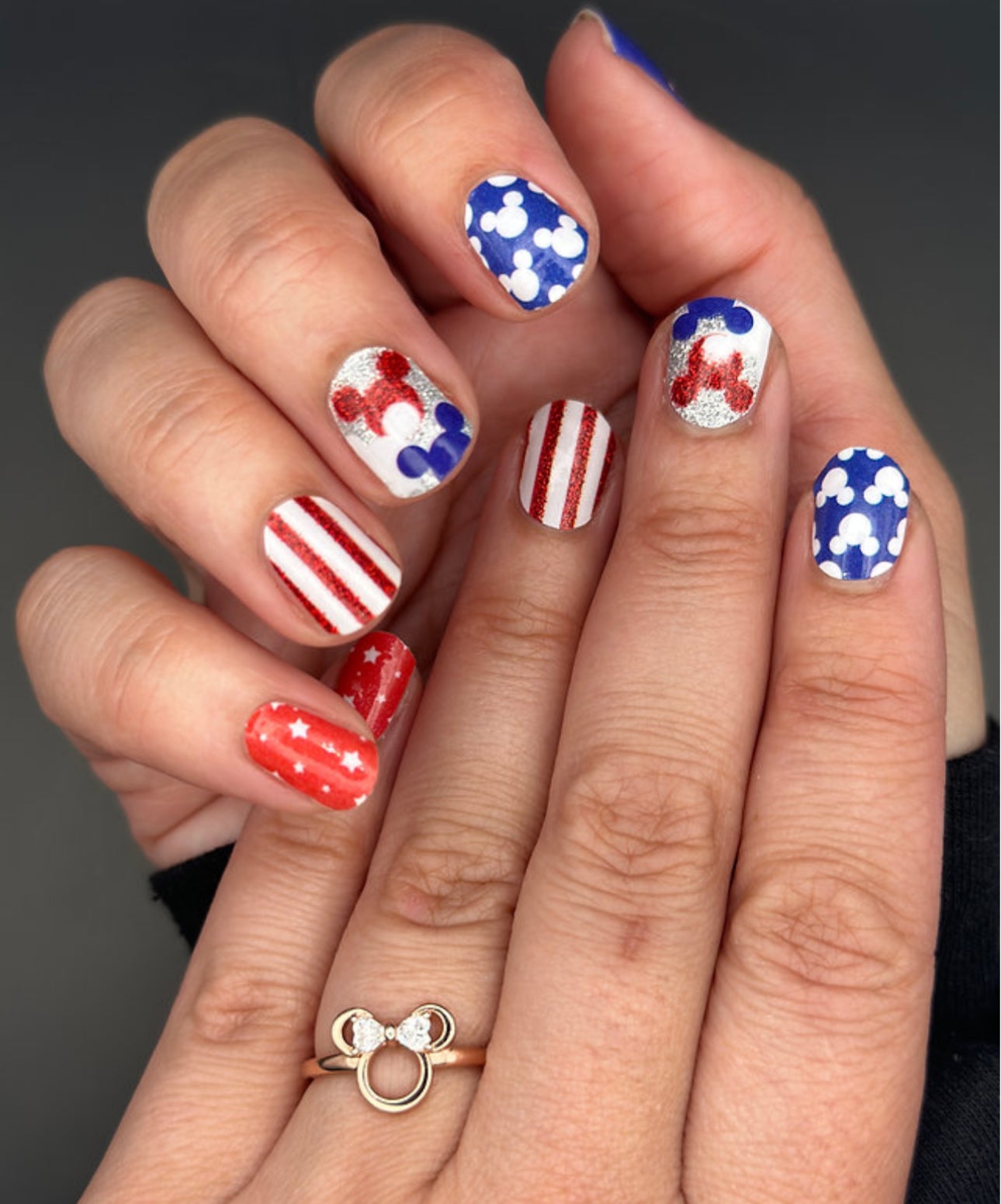 Red, White & Mickey Nail Wraps