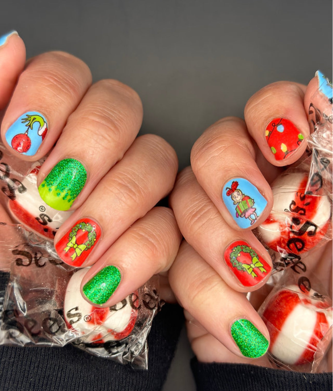 Grinch-mas Nail Wraps