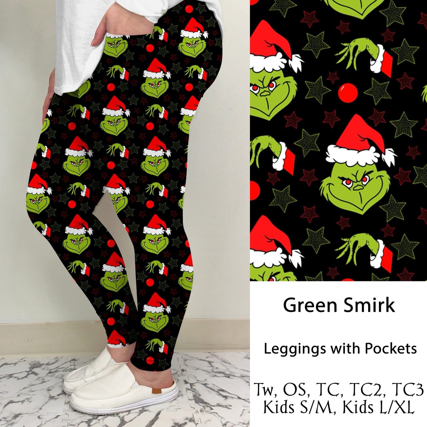 Green Smirk Full Length Leggings With Pockets