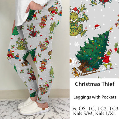 Christmas Thief Full Length Leggings With Pockets