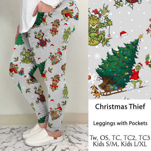 Christmas Thief Full Length Leggings With Pockets