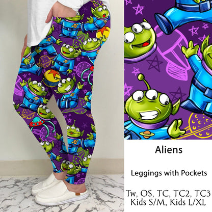 Aliens Full Length Leggings With Pockets