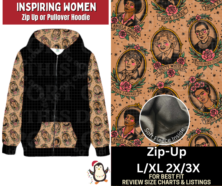 Inspiring Women Zip-Up Hoodie