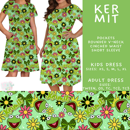 Batch #603 - September Request Run - Closes 10/26 - ETA mid/late Dec - Ker Mit Adult & Kids Dresses