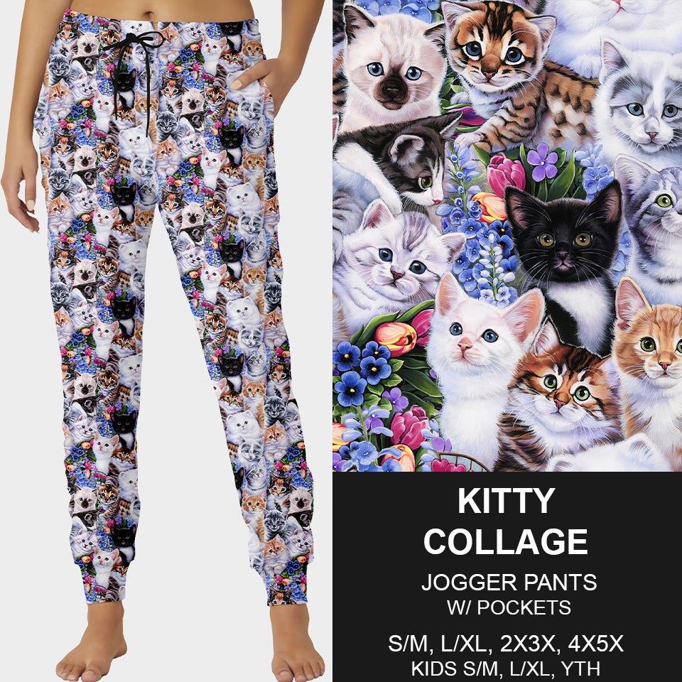 RTS - Kitty Collage Joggers