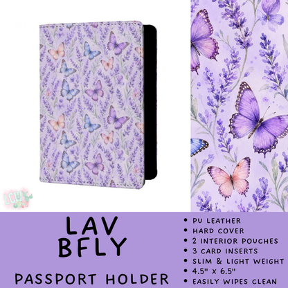 Batch #609 - Travel Collection 2 - Closes 11/6 - ETA early Jan - Lav BFly Passport Holder