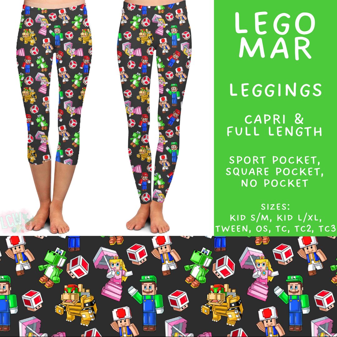 Batch #586 - Cool Characters 18 - Closes 9/16 - ETA mid Nov - Lego Mar Full and Capri Length Leggings