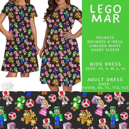 Batch #586 - Cool Characters 18 - Closes 9/16 - ETA mid Nov - Lego Mar Adult & Kids Dresses