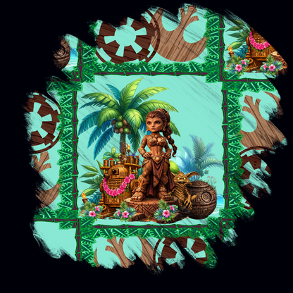 Tiki Princess 2 Buckle Back Cutout Pocket Sport Dress