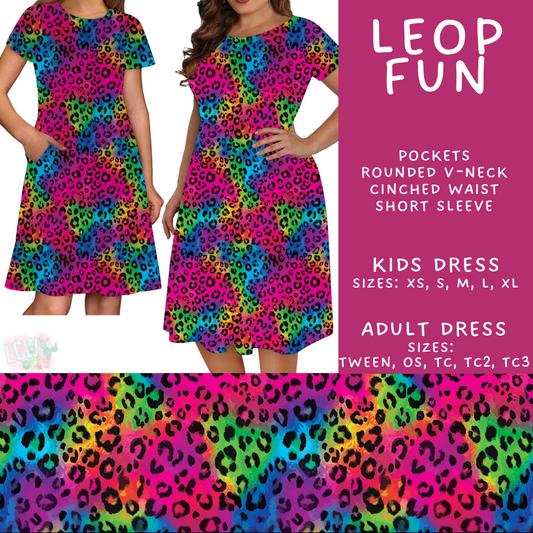 Batch #607 - Fun Run 28 - Closes 11/2 - ETA early Jan - Leop Fun Adult & Kids Dresses