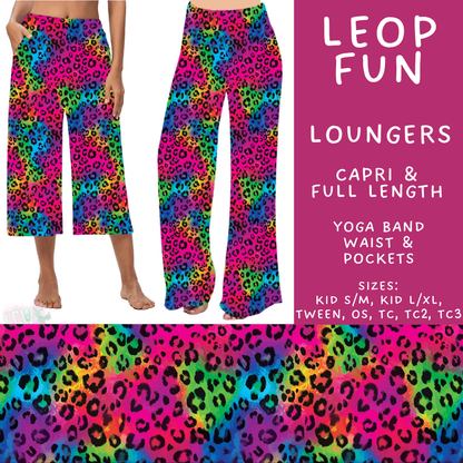 Batch #607 - Fun Run 28 - Closes 11/2 - ETA early Jan - Leop Fun Capri and Full Length Loungers