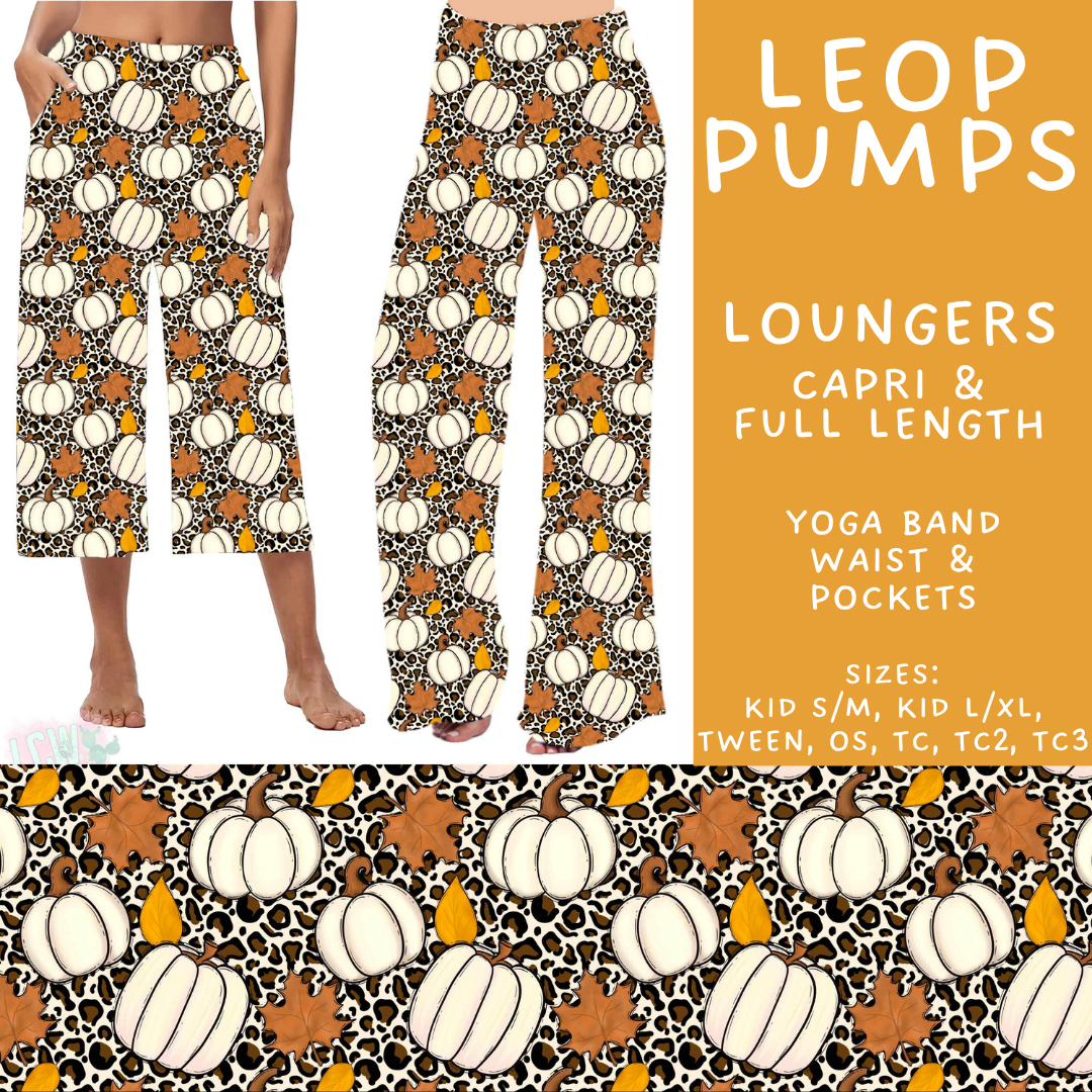 Batch #582 - Hello Fall 3 - Closes 9/7 - ETA early Nov - Leop Pumps Capri and Full Length Loungers
