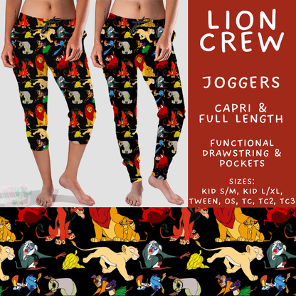 Batch #585 - Magical Faves 24 - Closes 9/14 - ETA mid Nov - Lion Crew Full and Capri Length Joggers