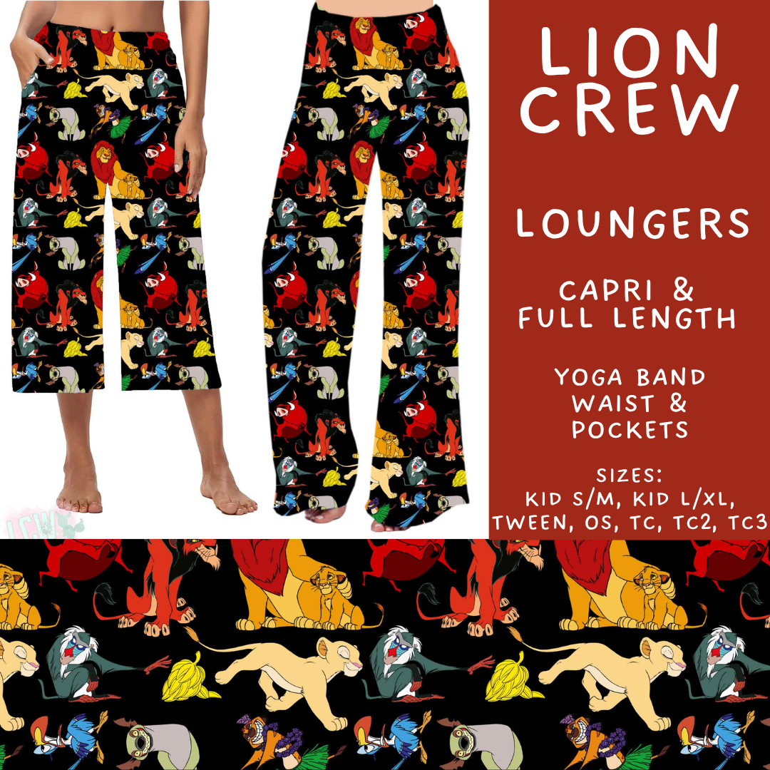 Batch #585 - Magical Faves 24 - Closes 9/14 - ETA mid Nov - Lion Crew Capri and Full Length Loungers