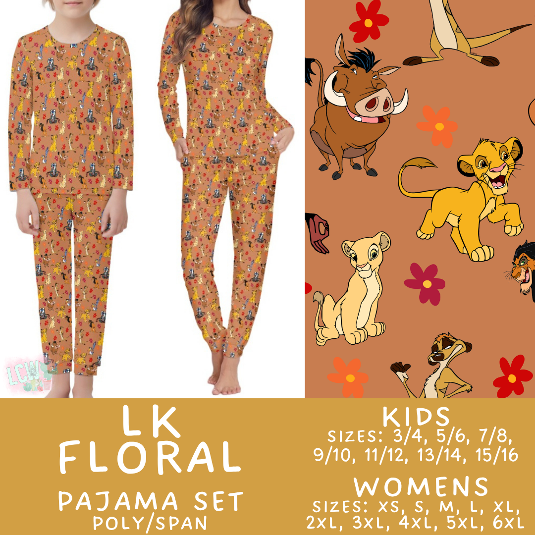 Batch #587 - Family Pajamas 2 - Closes 9/18 - ETA mid Nov - LK Floral Women's & Kid's Pajama Sets