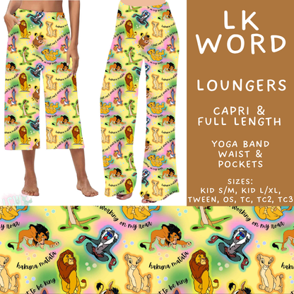 Batch #608 - Magic in Words - Closes 11/4 - ETA early Jan - LK Word Capri and Full Length Loungers