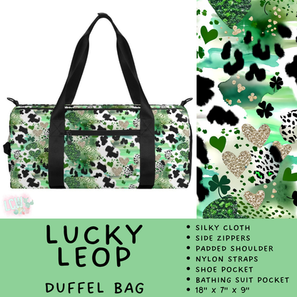 Batch #609 - Travel Collection 2 - Closes 11/6 - ETA early Jan - Lucky Leop Duffel Bag