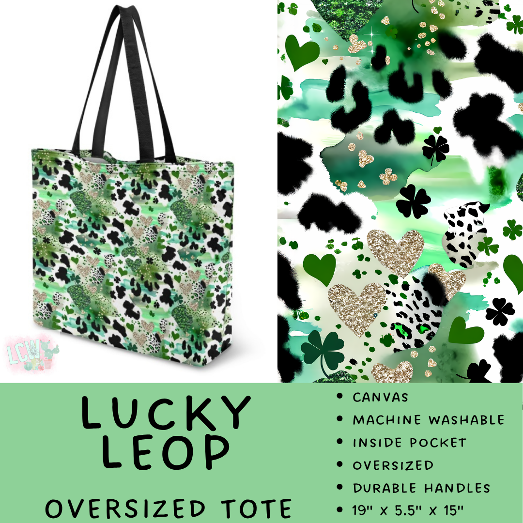 Batch #609 - Travel Collection 2 - Closes 11/6 - ETA early Jan - Lucky Leop Oversized Totes