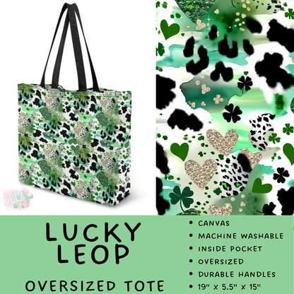 Batch #609 - Travel Collection 2 - Closes 11/6 - ETA early Jan - Lucky Leop Oversized Totes