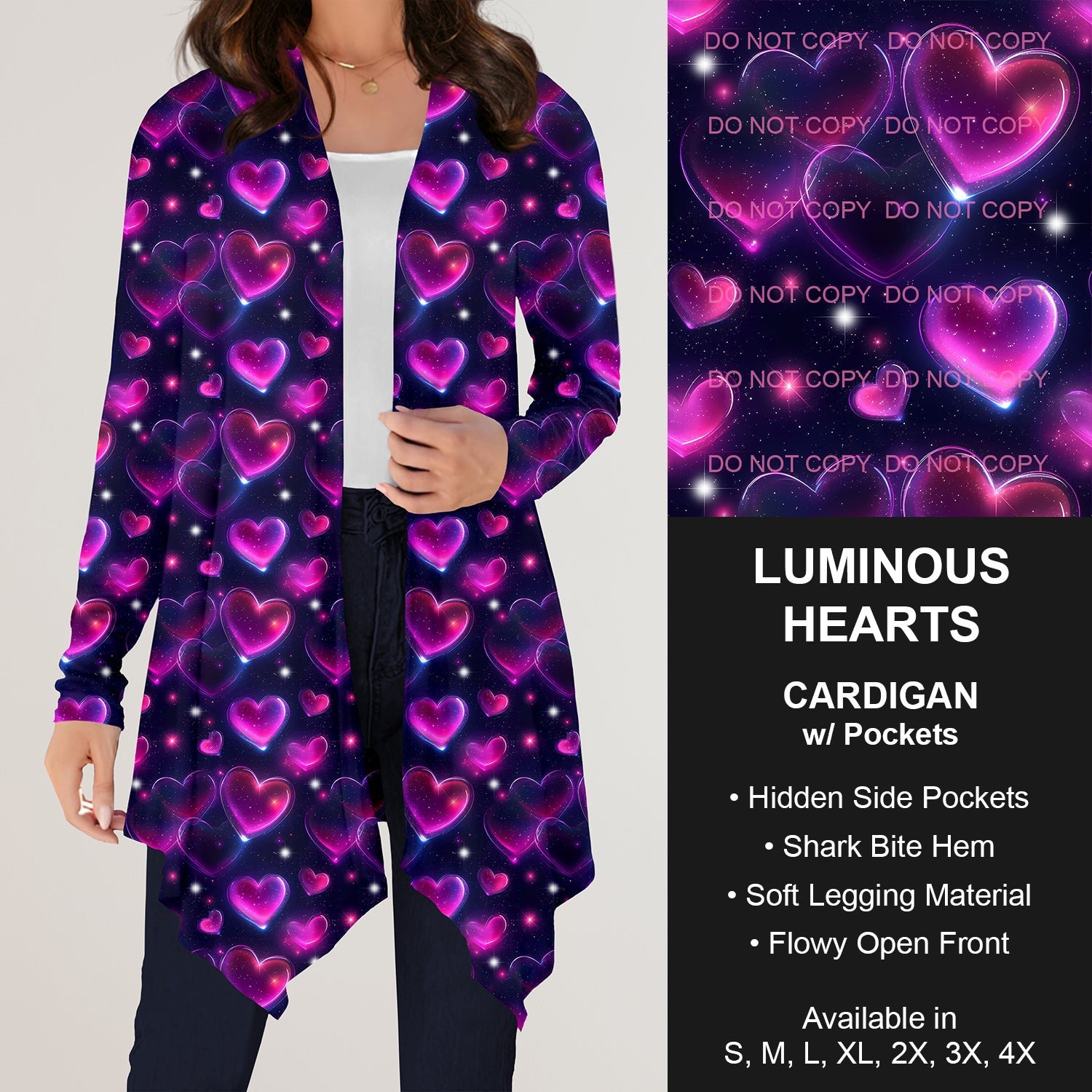 B197 Preorder - Luminous Hearts Cardigan w/ Pockets (Closes 12/01. ETA: late Jan.)