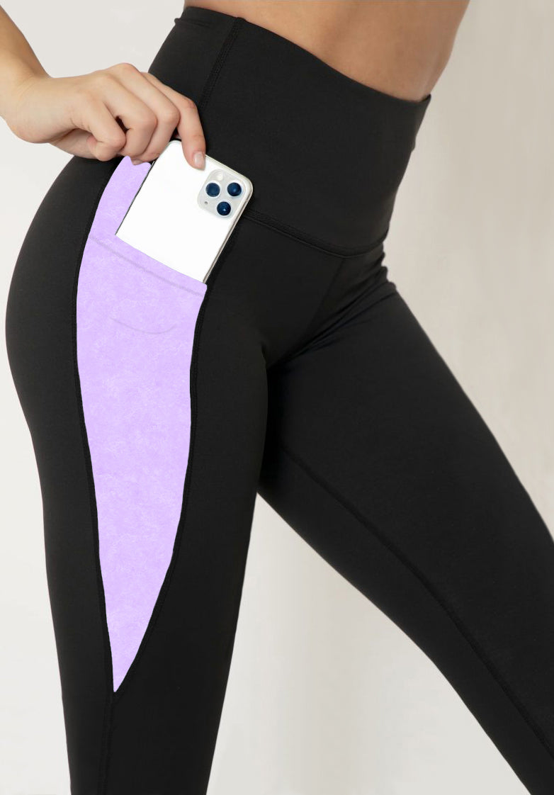 RTS - Lilac Leggings w/ Triangle Sport Pockets